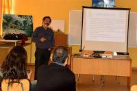Prof. Dante Cáceres compartiendo los resultados del estudio con la población de Chañaral.