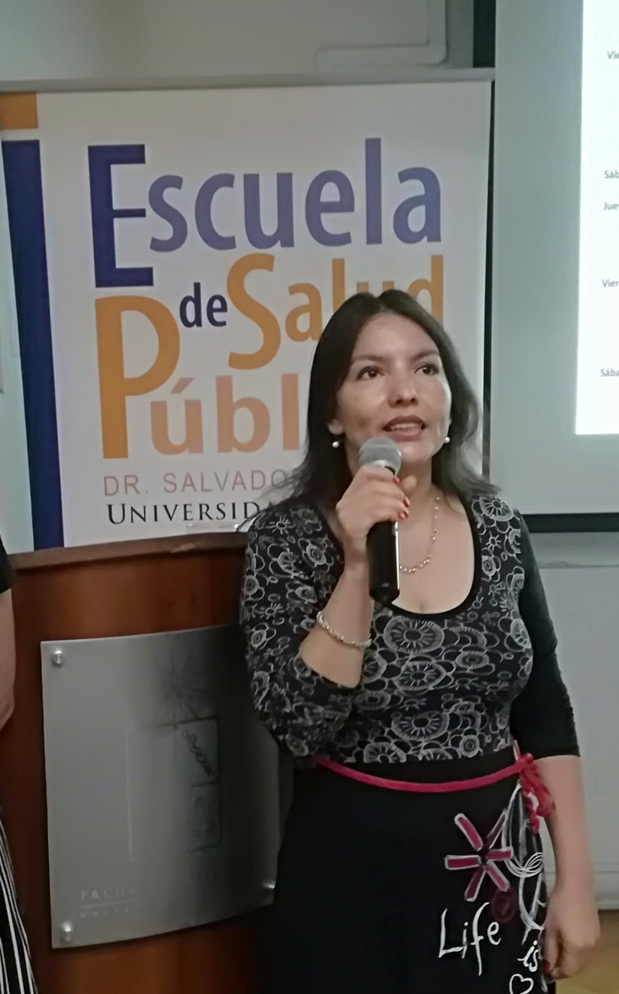 Dra Olivia Horna, Coordinadora Académica del MG en Salud Pública.