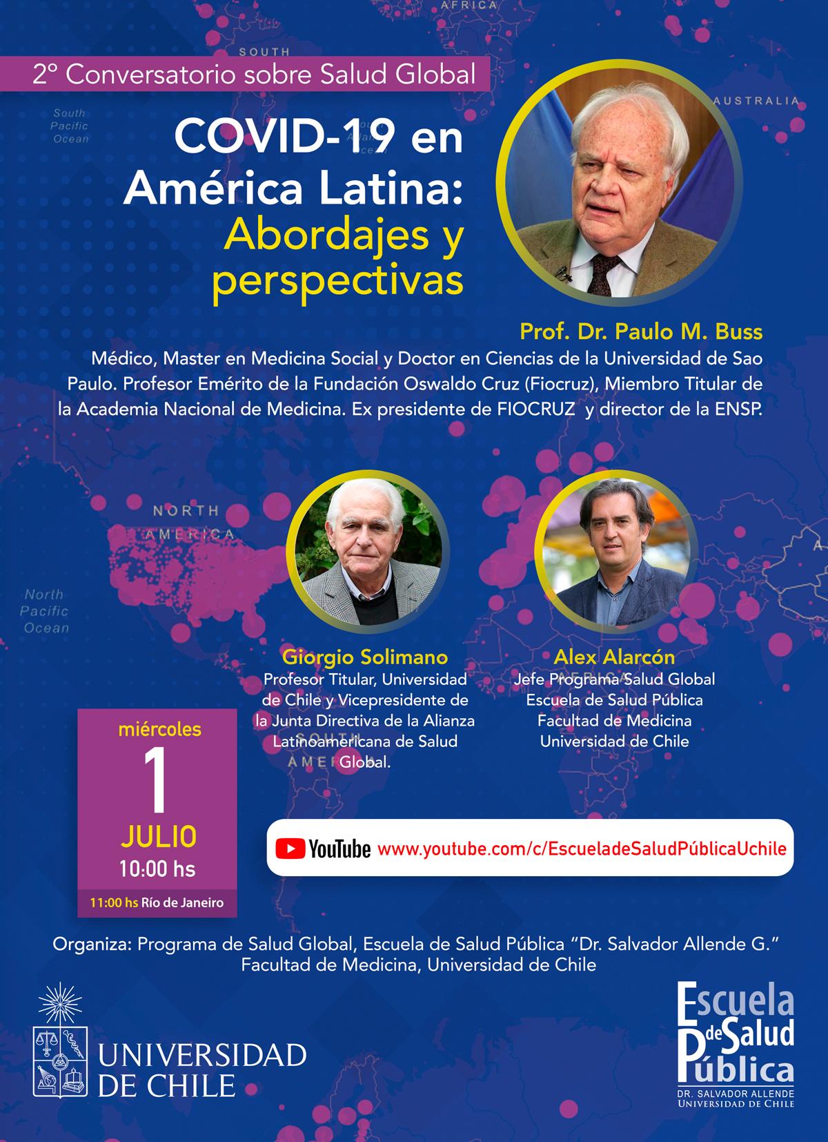  2º Conversatorio Programa de Salud Global, "COVID19 en America Latina: Abordajes y Perspectivas"
