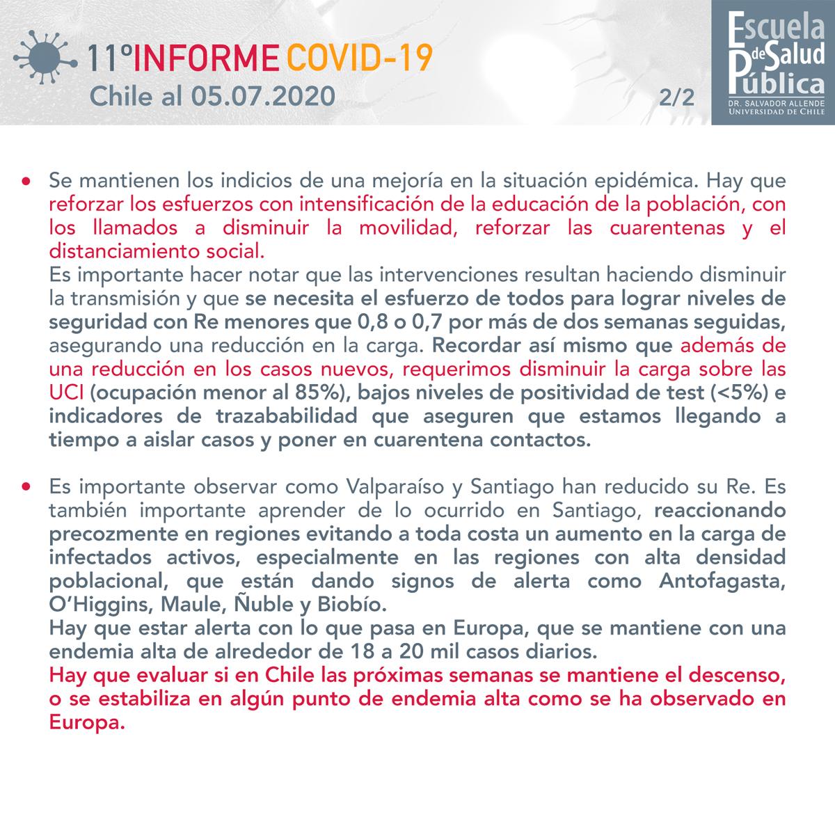 Informe Covid 19. Chile al 05/07/2020 (décimo primer reporte)