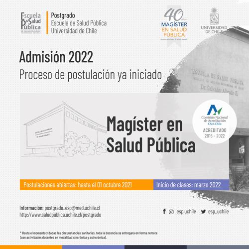 El Magíster en Salud Pública también se encuentra en proceso de trabajo de su reacreditación la que actualmente es por 6 años hasta diciembre de 2022.